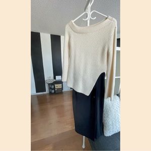 Aritzia One Side Sweater and skirt